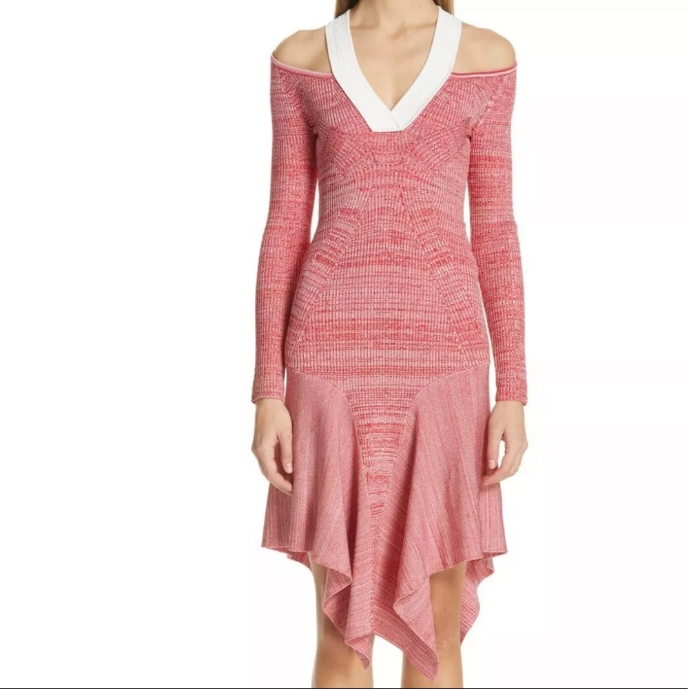 Cutout Mélange Knit Dress YIGAL AZROUËL  XL New